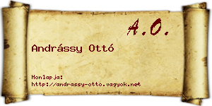 Andrássy Ottó névjegykártya