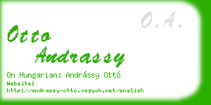 otto andrassy business card